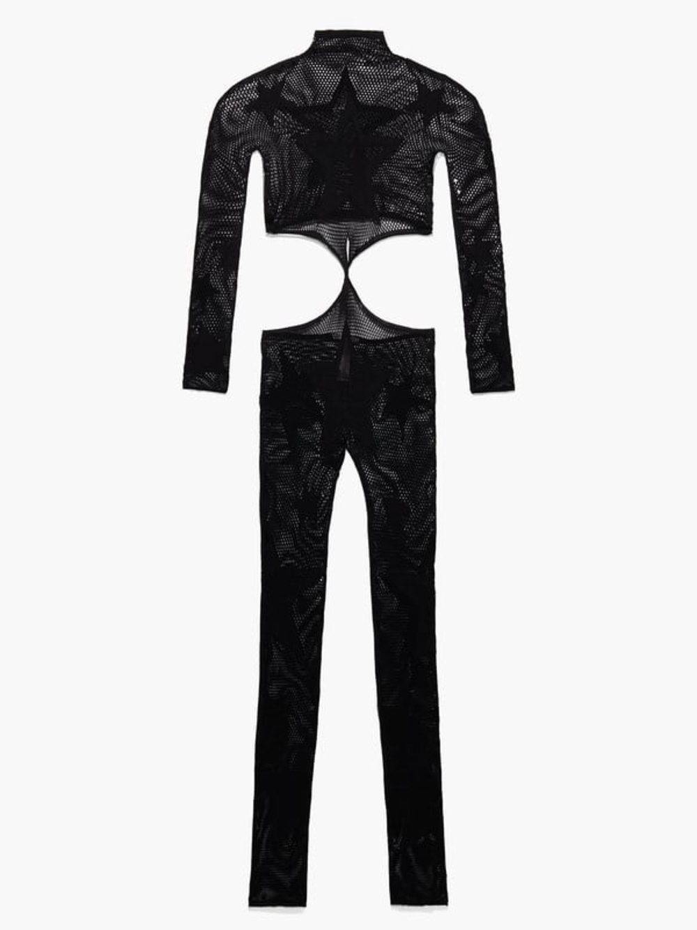 Savage X Fenty Black Cutout Fishnet Cat suit